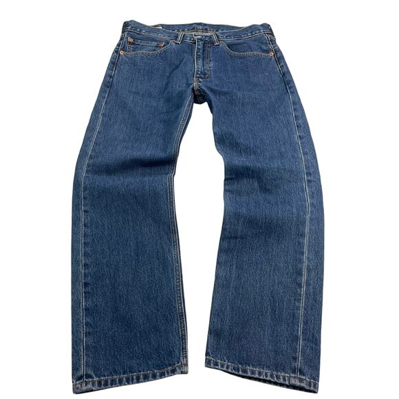 Levi's 505 Jeans Straight Leg Medium Wash size 34 x 29 Classic Red Tab - Picture 1 of 8